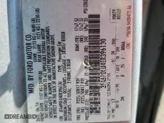 2014 Ford Fusion SE Hybrid with VIN 3FA6P0LU4ER396130, listed as a Copart auction lot 47097625 with 321,584 mi miles and Salvage Title. Bid and sale history available at carsss.com. Image 12.