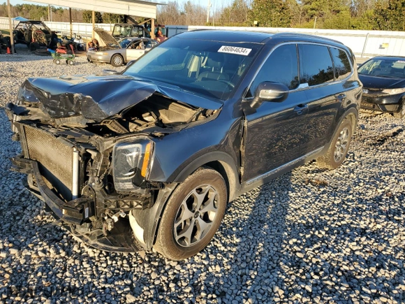 2021 Kia Telluride EX with VIN 5XYP34HC6MG120901, listed as a Copart auction lot 86064634 with 78,662 mi miles and Salvage Title. Bid and sale history available at carsss.com. Image 1.