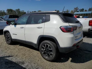 2020 Jeep Compass Trailhawk with VIN 3C4NJDDB9LT202929, listed as a Copart auction lot 74689854 with 87,343 mi miles and Salvage Title. Bid and sale history available at carsss.com. Image 2.