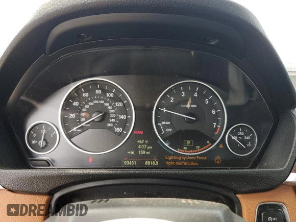 2014 BMW 4 Series 428i xDrive with VIN WBA3T1C58EPS98102, listed as a Copart auction lot 50937155 with 93,431 mi miles and Salvage Title. Bid and sale history available at carsss.com. Image 9.
