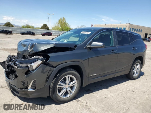 2021 GMC Terrain SLE with VIN 3GKALTEV8ML358946, listed as a Copart auction lot 55696405 with 59,927 mi miles and Salvage title. Bid and sale history available at DreamBid. Image 1.