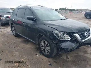 2020 Nissan Pathfinder S with VIN 5N1DR2AN5LC646694, listed as a IAAI auction lot 41472219 with 77,062 mi miles. Bid and sale history available at carsss.com. Image 1.