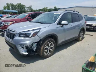 2021 Subaru Forester Premium z VIN JF2SKAFC9MH418463, wystawiony jako Copart lot #57599895 z przebiegiem 33 238 mil mil oraz Szkoda całkowita • Salvage title. Historia ofert i sprzedaży dostępna na DreamBid. Obrazek 1.