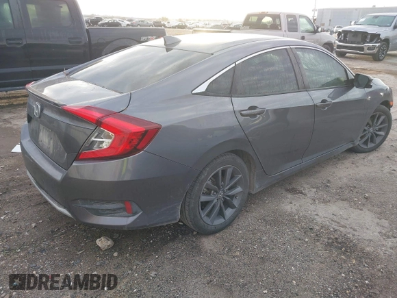 2021 Honda Civic Sedan EX-L with VIN 19XFC1F78ME013846, listed as a IAAI auction lot 41133687 with 84,584 mi miles. Bid and sale history available at carsss.com. Image 4.