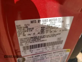 2012 Ford F-150 XL with VIN 1FTFW1ET0CFA28822, listed as a Copart auction lot 49994985 with 197,693 mi miles and Salvage Title. Bid and sale history available at carsss.com. Image 12.