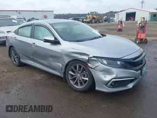 2019 Honda Civic Sedan EX with VIN 19XFC1F36KE206085, listed as a IAAI auction lot 41208449 with 79,860 mi miles. Bid and sale history available at carsss.com. Image 1.