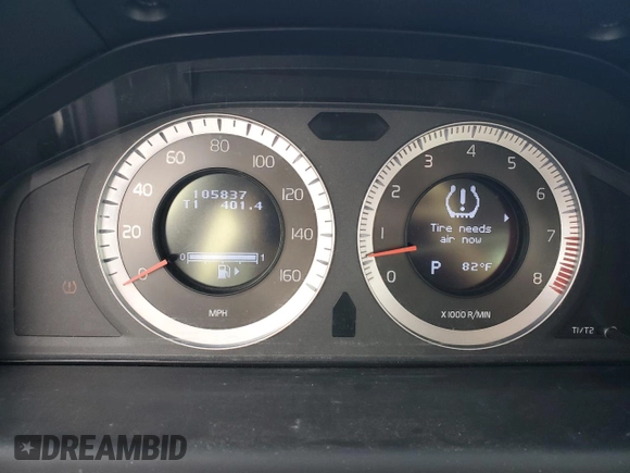 2011 Volvo XC70 3.2L with VIN YV4952BZ6B1101876, listed as a Copart auction lot 72785774 with 105,837 mi miles and Salvage Title. Bid and sale history available at DreamBid. Image 9.
