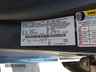 2019 Ford Fiesta SE with VIN 3FADP4EJ7KM122981, listed as a IAAI auction lot 40235576 with Not Provided miles and . Bid and sale history available at carsss.com. Image 9.