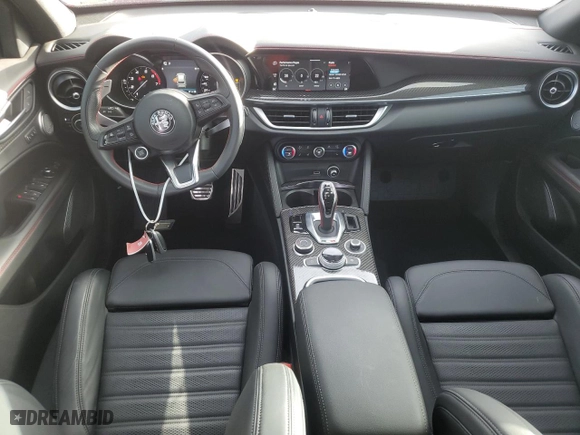 2023 Alfa Romeo Stelvio Ti with VIN ZASPAKBN9P7D63664, listed as a Copart auction lot 76922414 with 15,619 mi miles and Non Repairable. Bid and sale history available at carsss.com. Image 8.