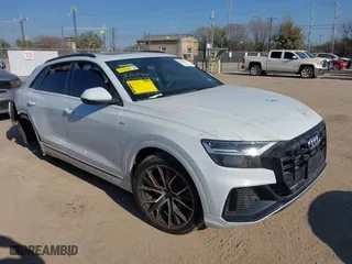 2019 Audi Q8 Premium Plus with VIN WA1EVAF10KD004259, listed as a IAAI auction lot 41670897 with 73,265 mi miles. Bid and sale history available at carsss.com. Image 1.