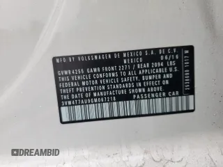 2016 Volkswagen GTI S z VIN 3VW4T7AU9GM067218, wystawiony jako Copart lot #60109745 z przebiegiem 57 915 mil mil oraz Szkoda całkowita • Salvage title. Historia ofert i sprzedaży dostępna na DreamBid. Obrazek 13.