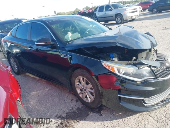 2016 Kia Optima LX with VIN 5XXGT4L31GG022844, listed as a IAAI auction lot 41240100 with 121,586 mi miles and . Bid and sale history available at DreamBid. Image 1.
