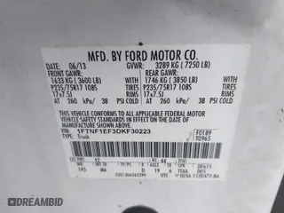 2013 Ford F-150 XL with VIN 1FTNF1EF3DKF30223, listed as a IAAI auction lot 41905682 with 167,119 mi miles. Bid and sale history available at carsss.com. Image 9.