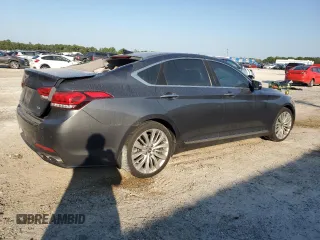 2017 Genesis G80 5.0L Ultimate with VIN KMHGN4JFXHU212334, listed as a Copart auction lot 75771284 with 78,779 mi miles and Salvage Title. Bid and sale history available at carsss.com. Image 3.