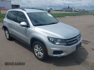 2016 Volkswagen Tiguan S with VIN WVGBV7AX2GW016234, listed as a IAAI auction lot 42453755 with 115,053 mi miles and . Bid and sale history available at DreamBid. Image 1.