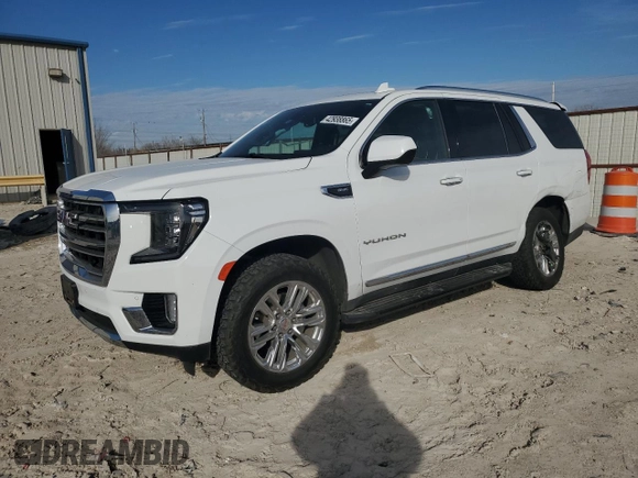 2022 GMC Yukon SLT with VIN 1GKS2BKD4NR349751, listed as a Copart auction lot 42938865 with 55,856 mi miles and Salvage Title. Bid and sale history available at carsss.com. Image 1.