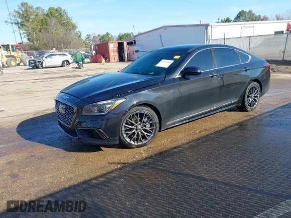 2019 Genesis G80 3.3T Sport with VIN KMTFN4JB6KU326255, listed as a IAAI auction lot 41154949 with 74,524 mi miles. Bid and sale history available at carsss.com. Image 18.