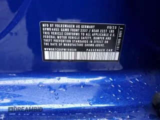 2023 Volkswagen Golf 20th Anniversary Edition z VIN WVWBB7CD9PW199549, wystawiony jako Copart lot #81139304 z przebiegiem 1 956 mil mil oraz Szkoda całkowita • Salvage title. Historia ofert i sprzedaży dostępna na DreamBid. Obrazek 12.
