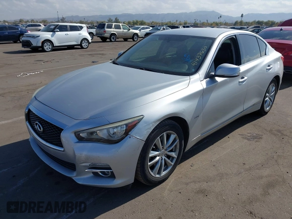 2017 Infiniti Q50 2.0t with VIN JN1CV7AP3HM642206, listed as a IAAI auction lot 41437630 with 122,612 mi miles. Bid and sale history available at carsss.com. Image 17.