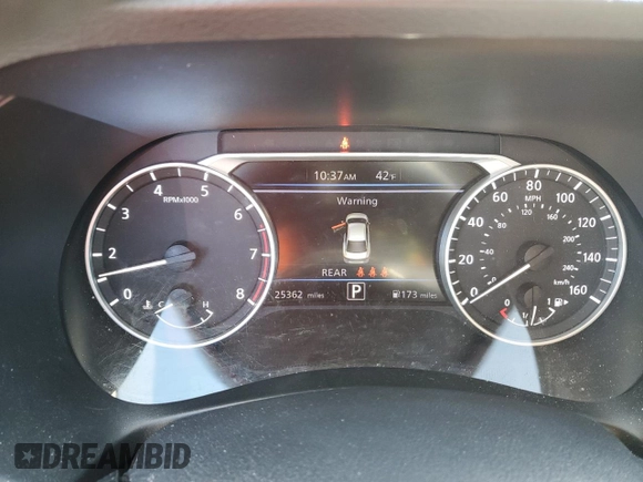 2021 Nissan Sentra SV with VIN 3N1AB8CV5MY225873, listed as a Copart auction lot 52103995 with 25,362 mi miles and Salvage Title. Bid and sale history available at DreamBid. Image 9.