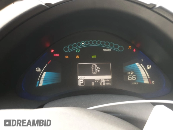 2017 Nissan LEAF S with VIN 1N4BZ0CP7HC305471, listed as a Copart auction lot 48620625 with 77,136 mi miles and Salvage title. Bid and sale history available at DreamBid. Image 9.