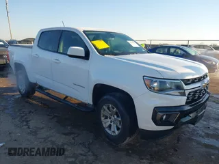 2021 Chevrolet Colorado 2WD LT with VIN 1GCGSCEN2M1190740, listed as a IAAI auction lot 41336807 with 45,968 mi miles. Bid and sale history available at carsss.com. Image 1.