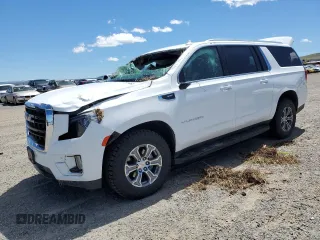 2022 GMC Yukon XL SLE with VIN 1GKS2FKD6NR117790, listed as a Copart auction lot 56965464 with 23,371 mi miles and Salvage Title. Bid and sale history available at carsss.com. Image 1.