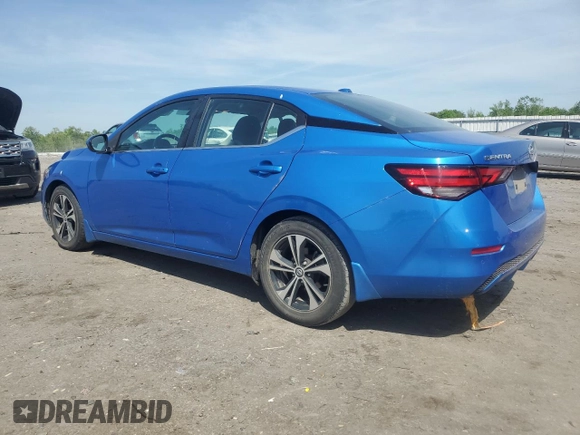 2021 Nissan Sentra SV with VIN 3N1AB8CV7MY287775, listed as a Copart auction lot 55027945 with 87,609 mi miles and Salvage title. Bid and sale history available at DreamBid. Image 2.