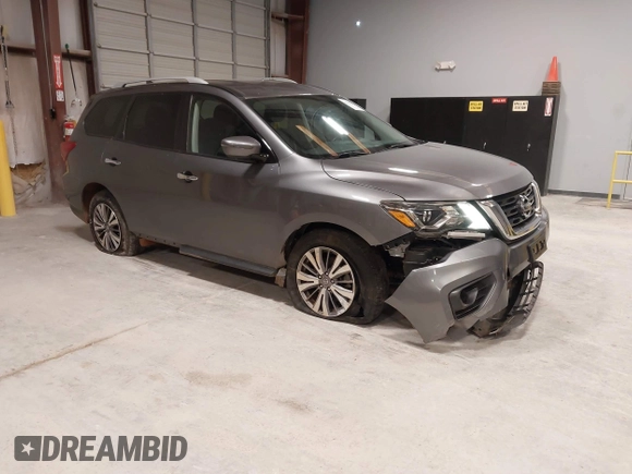 2019 Nissan Pathfinder SV with VIN 5N1DR2MM1KC628212, listed as a IAAI auction lot 41815898 with 139,375 mi miles. Bid and sale history available at carsss.com. Image 1.