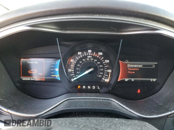 2017 Ford Fusion SE с VIN 3FA6P0H70HR268927, выставлен на аукционе Copart как лот 82872364 с пробегом 60 286 миль миль и Списание • Salvage title. История ставок и продаж доступна на DreamBid. Изображение 9.