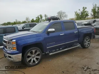 2014 Chevrolet Silverado 1500 LTZ with VIN 3GCUKSEC7EG461919, listed as a Copart auction lot 52022924 with 155,701 mi miles and Salvage Title. Bid and sale history available at carsss.com. Image 1.