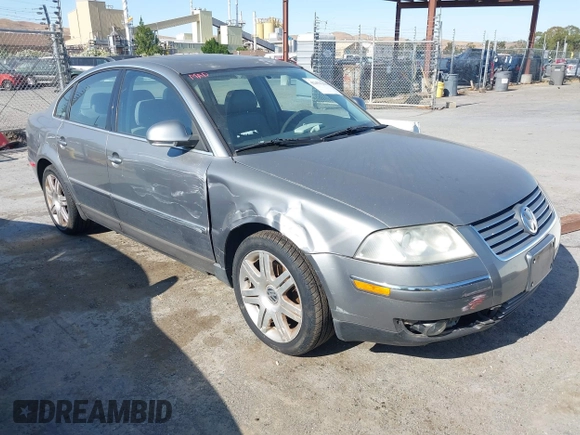 2005 Volkswagen Passat GLS with VIN WVWAD63B05P029893, listed as a IAAI auction lot 42451294 with 101,920 mi miles and . Bid and sale history available at DreamBid. Image 1.