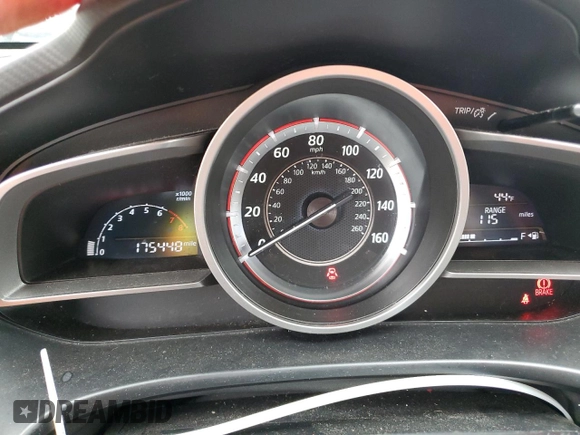 2016 Mazda 3 i Grand Touring with VIN 3MZBM1X72GM281356, listed as a Copart auction lot 45244535 with 175,448 mi miles and Salvage Title. Bid and sale history available at DreamBid. Image 9.