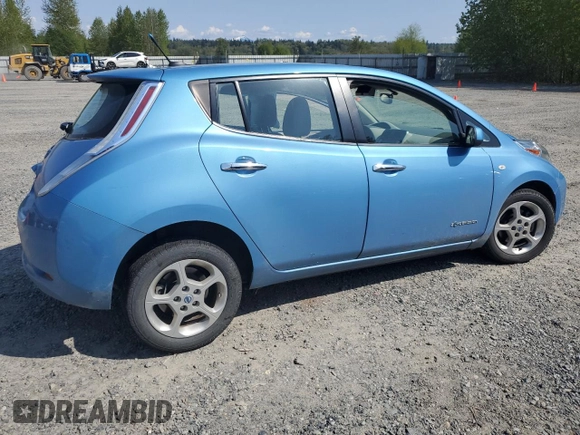 2011 Nissan LEAF SL-e with VIN JN1AZ0CP3BT006690, listed as a Copart auction lot 54450355 with 0 mi miles and Salvage Title. Bid and sale history available at carsss.com. Image 3.