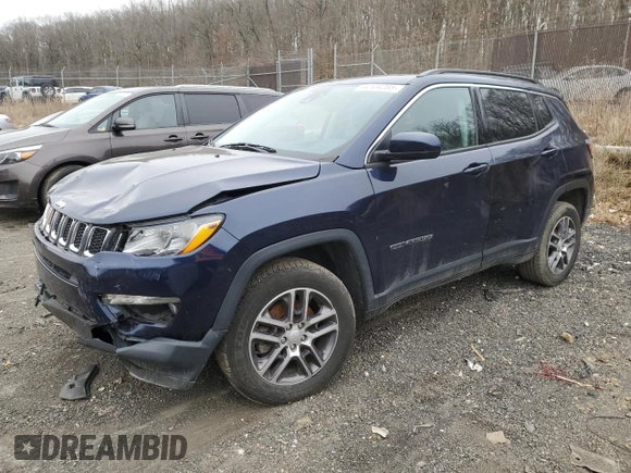 2020 Jeep Compass Latitude with VIN 3C4NJDBB9LT222861, listed as a Copart auction lot 44104285 with 68,090 mi miles and Salvage Title. Bid and sale history available at carsss.com. Image 1.