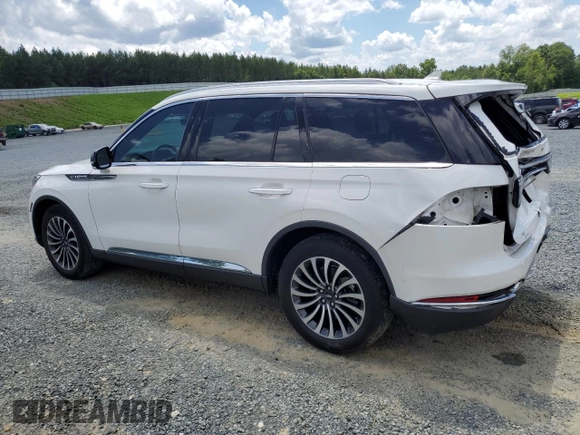 2023 Lincoln Aviator Reserve with VIN 5LM5J7WC0PGL05862, listed as a Copart auction lot 60918995 with 28,617 mi miles and Salvage title. Bid and sale history available at DreamBid. Image 2.