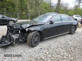 2022 Mercedes-Benz S 500 with VIN W1K6G6DB0NA088382, listed as a Copart auction lot 55065765 with 19,866 mi miles and Salvage Title. Bid and sale history available at DreamBid. Image 1.