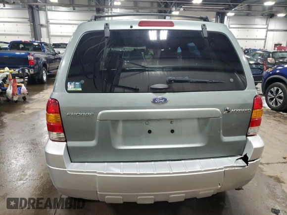 2005 Ford Escape Hybrid with VIN 1FMCU95H55KD77032, listed as a Copart auction lot 41877345 with 241,279 mi miles and Salvage title. Bid and sale history available at DreamBid. Image 6.