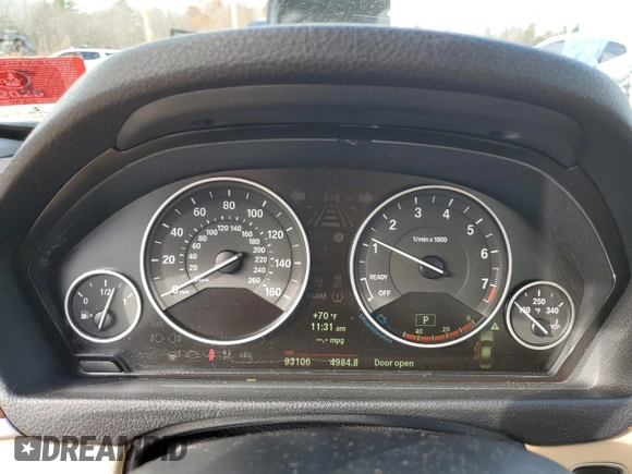 2013 BMW 3 Series 328i xDrive with VIN WBA3B5C50DJ598728, listed as a Copart auction lot 78257134 with 93,106 mi miles and Salvage Title. Bid and sale history available at carsss.com. Image 9.