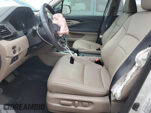 2021 Honda Pilot Touring 8-Passenger with VIN 5FNYF5H90MB034108, listed as a Copart auction lot 44009995 with 40,277 mi miles and Salvage Title. Bid and sale history available at DreamBid. Image 7.
