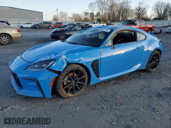 2022 Toyota GR86 Premium with VIN JF1ZNBE13N9750250, listed as a Copart auction lot 86971714 with 24,144 mi miles and Salvage Title. Bid and sale history available at carsss.com. Image 1.