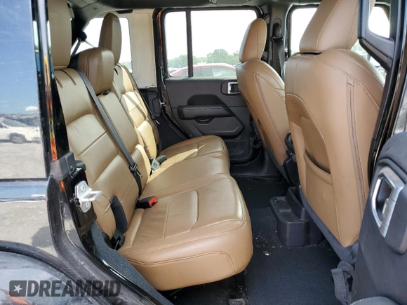 2022 Jeep Wrangler Unlimited Sahara Altitude with VIN 1C4HJXEG9NW191002, listed as a Copart auction lot 58635414 with 21,301 mi miles and Salvage title. Bid and sale history available at DreamBid. Image 10.