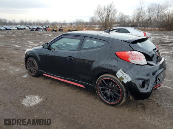 2015 Hyundai Veloster Turbo with VIN KMHTC6AE3FU244319, listed as a Copart auction lot 46978835 with 103,282 mi miles and Salvage Title. Bid and sale history available at carsss.com. Image 2.
