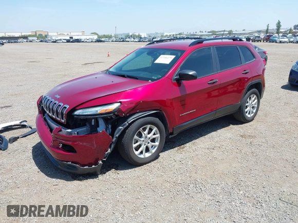2016 Jeep Cherokee Sport with VIN 1C4PJLAB8GW216912, listed as a IAAI auction lot 42336479 with 104,396 mi miles and . Bid and sale history available at DreamBid. Image 2.