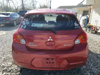 2015 Mitsubishi Mirage DE with VIN ML32A3HJ5FH037076, listed as a Copart auction lot 54060165 with 35,702 mi miles and Salvage Title. Bid and sale history available at carsss.com. Image 6.