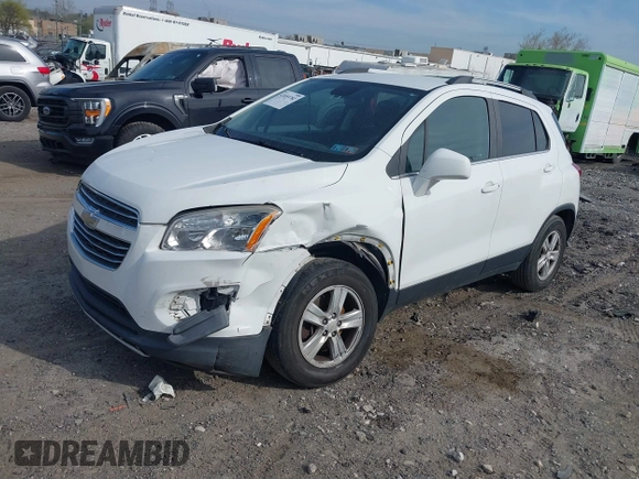 2016 Chevrolet Trax LT with VIN KL7CJPSB5GB605967, listed as a IAAI auction lot 42059782 with 125,212 mi miles and . Bid and sale history available at DreamBid. Image 2.