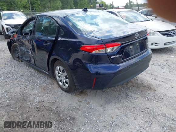 2024 Toyota Corolla LE with VIN 5YFB4MDE4RP174828, listed as a IAAI auction lot 42120859 with 25,941 mi miles. Bid and sale history available at carsss.com. Image 3.