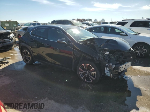2021 Lexus UX with VIN JTHP3JBH6M2034578, listed as a Copart auction lot 48185835 with 55,297 mi miles and Salvage Title. Bid and sale history available at carsss.com. Image 4.