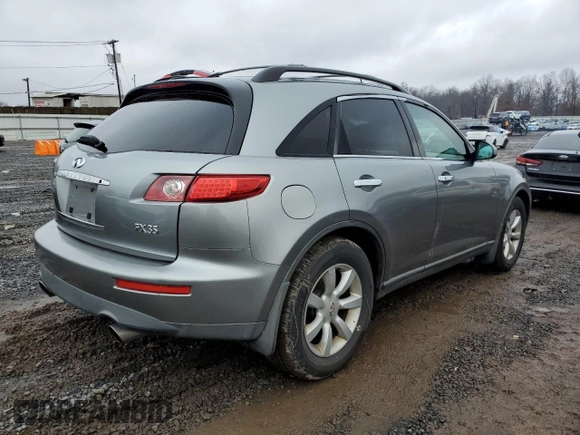 2005 Infiniti FX z VIN JNRAS08W45X205908, wystawiony jako Copart lot #85388704 z przebiegiem 233 492 mil mil oraz Tytuł czysty. Historia ofert i sprzedaży dostępna na DreamBid. Obrazek 3.