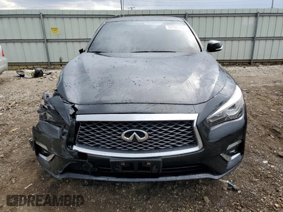 2020 Infiniti Q50 Pure with VIN JN1EV7ARXLM250598, listed as a Copart auction lot 50798135 with 76,069 mi miles and Salvage title. Bid and sale history available at DreamBid. Image 5.